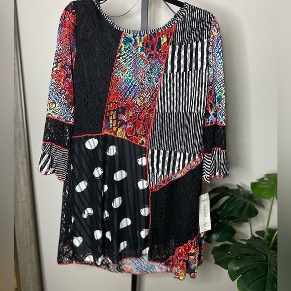 Mixed Pattern Dress - Picture 1 of 6